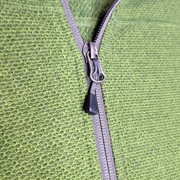 The North Face Jacket  Men 1/4 Zip Pullover Fleece Green Knit size L. #408 - Picture 5 of 6